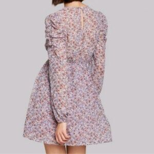 Wild Fable Floral Mini Sundress Sz Med V-Neck Empire Waist Cottagecore Romantic